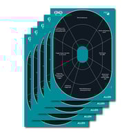 Allen Girls With Guns 15283 Splash Self-Adhesive Paper Black/Teal Oval 5 Pack
