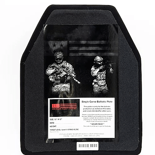 Hard Armor Rifle Plate, NIJ Level III STAND ALONE, 1.17 kg, 3.17 cm thick