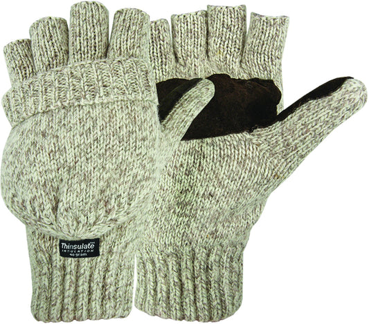 Hot Shot 20-238-1 Insulated Ragg Wool Pop-Top Mitten, 40Gr