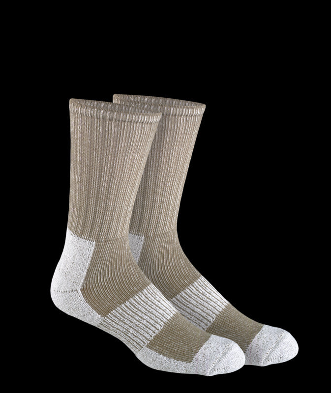 Fox River 2460 LG 06040 KHAKI Euro MW Sock, Crew Pair, LG Khaki