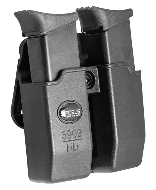 Fobus 6909NDBH Double Mag Pouch Black Polymer Paddle Compatible W/ 9mm/40(Except Glock)