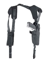 Uncle Mikes 75021 Pro-Pak Vertical Shoulder Holster Shoulder Size 02 Black Nylon Harness Fits S&W K/L & Similar Fits 4" Barrel Right Hand