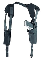 Uncle Mikes 83001 Sidekick Vertical Shoulder Holster Shoulder Size 0 Black Cordura Harness Fits Sm/Med DA Revolver Fits 2-3" Barrel Right Hand