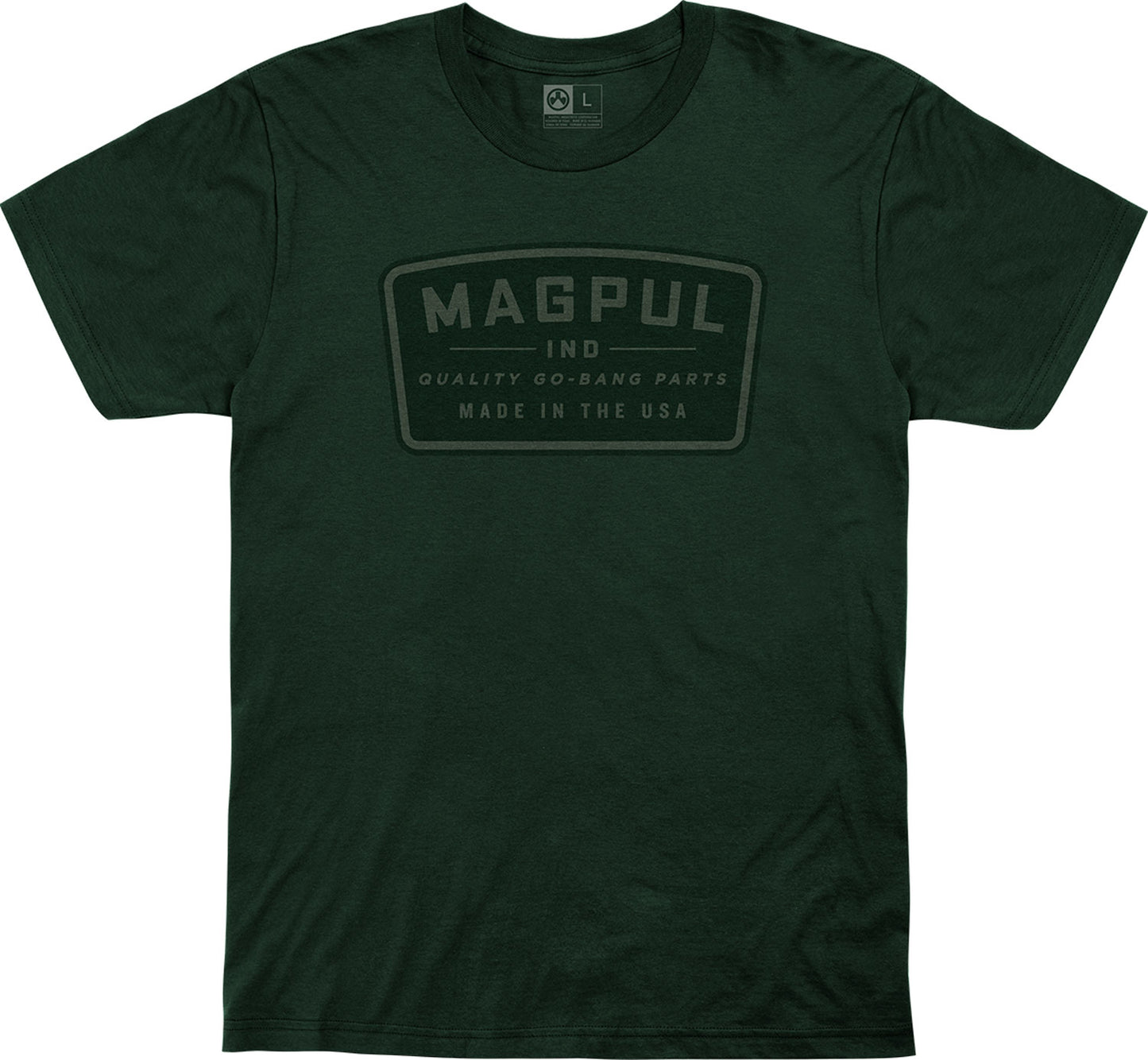 Magpul MAG1111-301-S Go Bang Parts Forest Green Cotton Short Sleeve Small