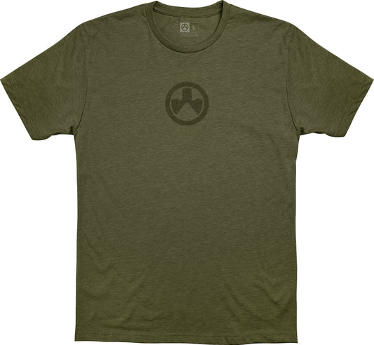 Magpul MAG1115-317-S Icon Logo CVC OD Green Cotton/Polyester Short Sleeve Small