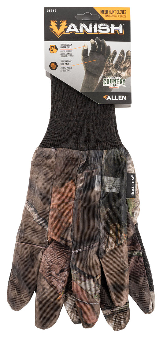 Vanish 25342 Hunting Gloves Mossy Oak Break-Up Country Touchscreen Mesh OSFA