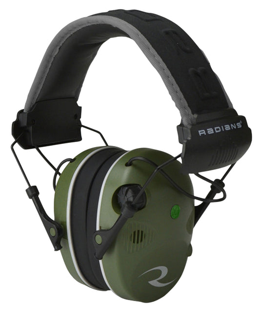 Radians R3400EQCS R-3400 Quad Mic Electronic Muff 24 DB Over The Head OD Green/Black Adult 1 Pair