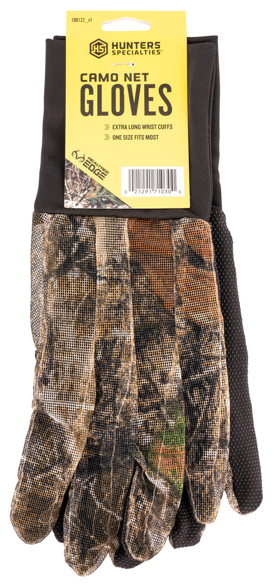 Hunters Specialties 100122 Net Gloves Realtree Edge Mesh OSFA