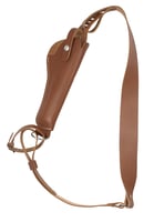 Hunter Company 068-300-4 Sportsman Bandolero Shoulder Size 4 Chestnut Tan Leather Harness Fits DA Revolver Fits 5-6.50" Barrel Right Hand