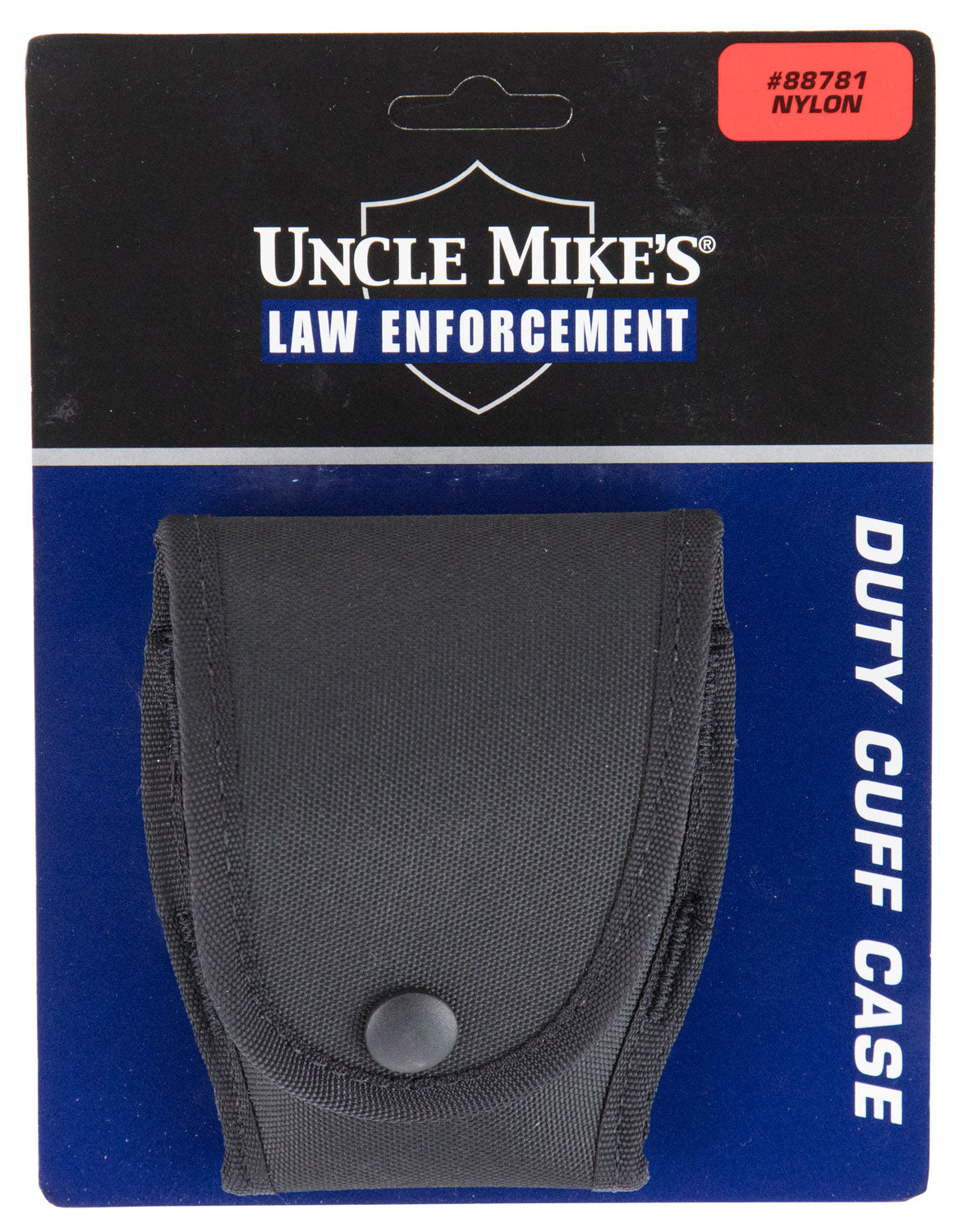 Uncle Mikes 88781 Duty Cuff Case Single Style Made Of Nylon With Black Finish & Flap For 2.25" Belt Sizes