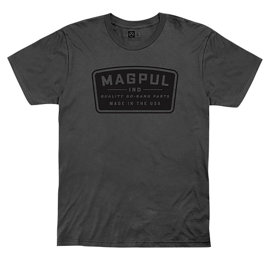 Magpul MAG1111-010-S Go Bang Parts Charcoal Gray Cotton Short Sleeve Small