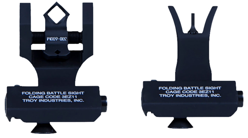 Troy Ind SSIG45SMDBT00 45 Degree Offset BattleSight Set M4 Front& Diopter Rear Black Hardcoat Anodized