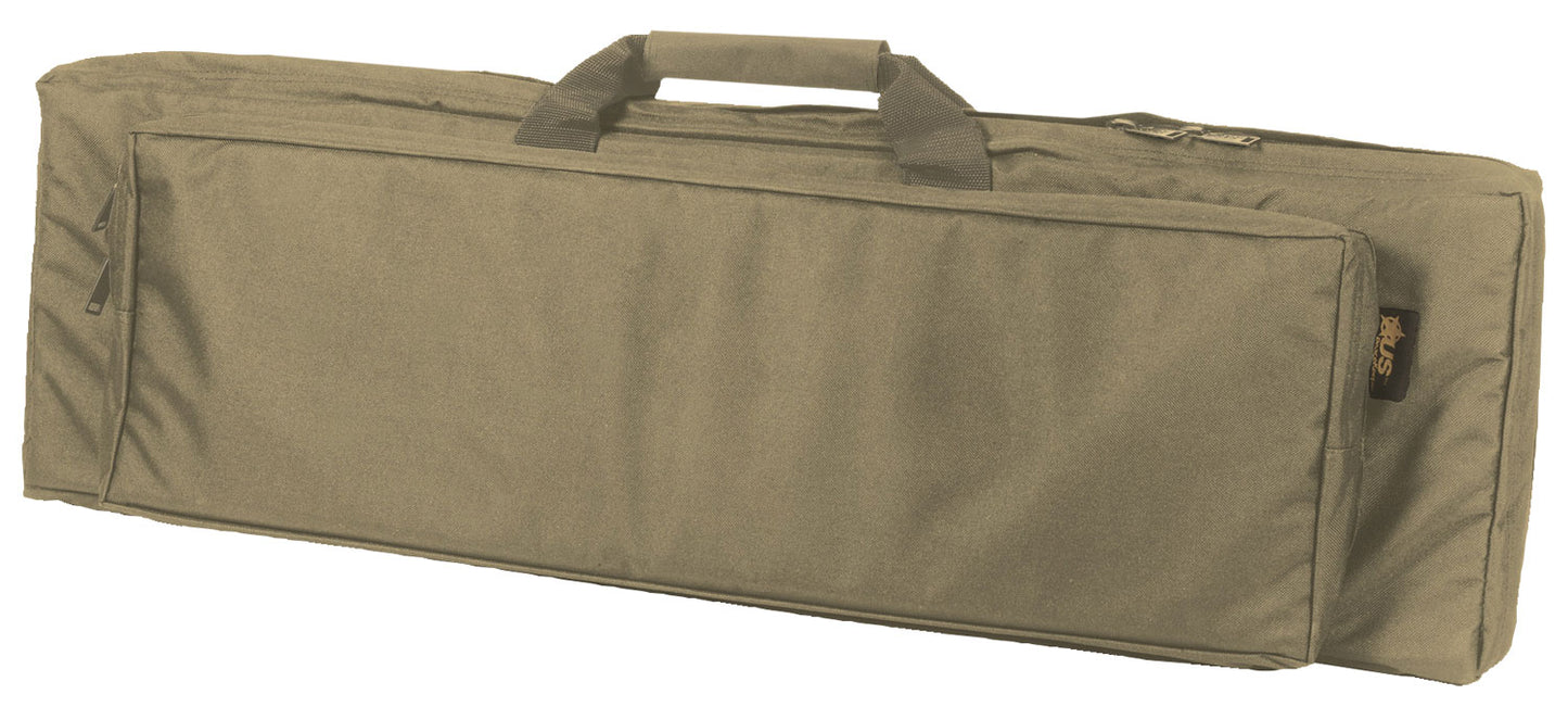 US PeaceKeeper P40036 RAT Case Water Resistant Tan 600D Polyester With Padding, Adjustable Straps, Air Vents & Front Pocket With Triple Mag Pouch 36" L X 11" H X 2.75" D Exterior Dimensions