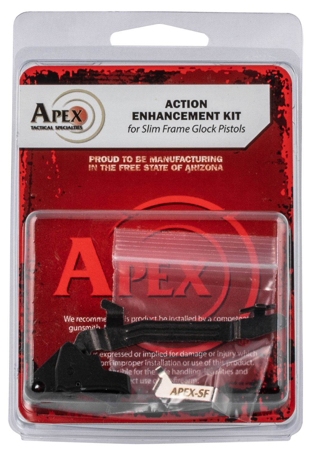 Apex Tactical 102117 Action Enhancement Black Drop-In Trigger, Compatible W/Glock 43/43X/48 Right Hand