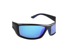 Sea Striker 30001 Rum Runner Sunglasses, Black/Blue Mirror Lens