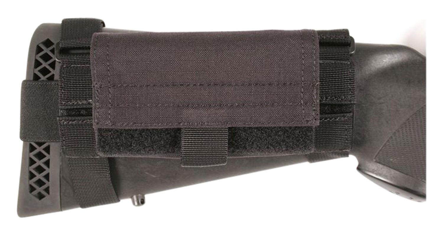 Blackhawk 52BS02BK Buttstock Shell Pouch 5 Shell Capacity Black Nylon Ripstop Ambidextrous