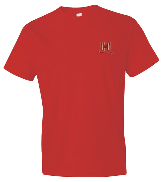 Hornady 99601L Hornady T-Shirt Red Cotton Polyester Short Sleeve Large