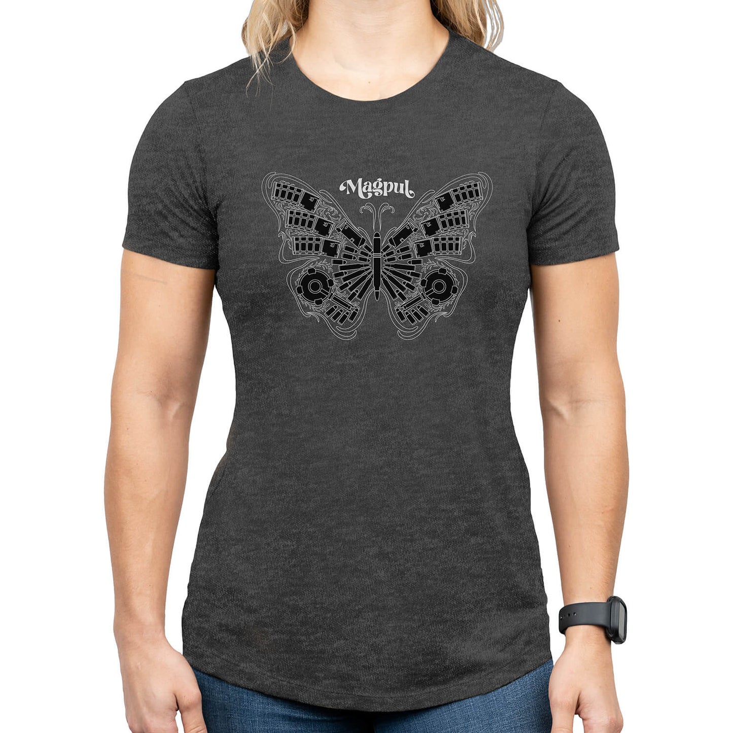 Magpul MAG1342-011-3X Metamorphosis Womens Charcoal Heather Cotton/Polyester Short Sleeve 3XL