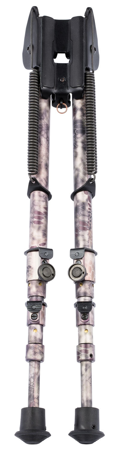 Harris Bipods 25C Non-Swivel 25C Swivel Stud, 13.50"-27", Kryptek Highlander Steel/Aluminum, Rubber Feet