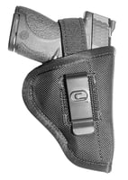 Crossfire Shooting Gear CRFTUSA1S2 The Undercover IWB/OWB Size 02 Black Ballistic Nylon Belt Clip Fits Subcompact 2-2.50" Barrel Ambidextrous