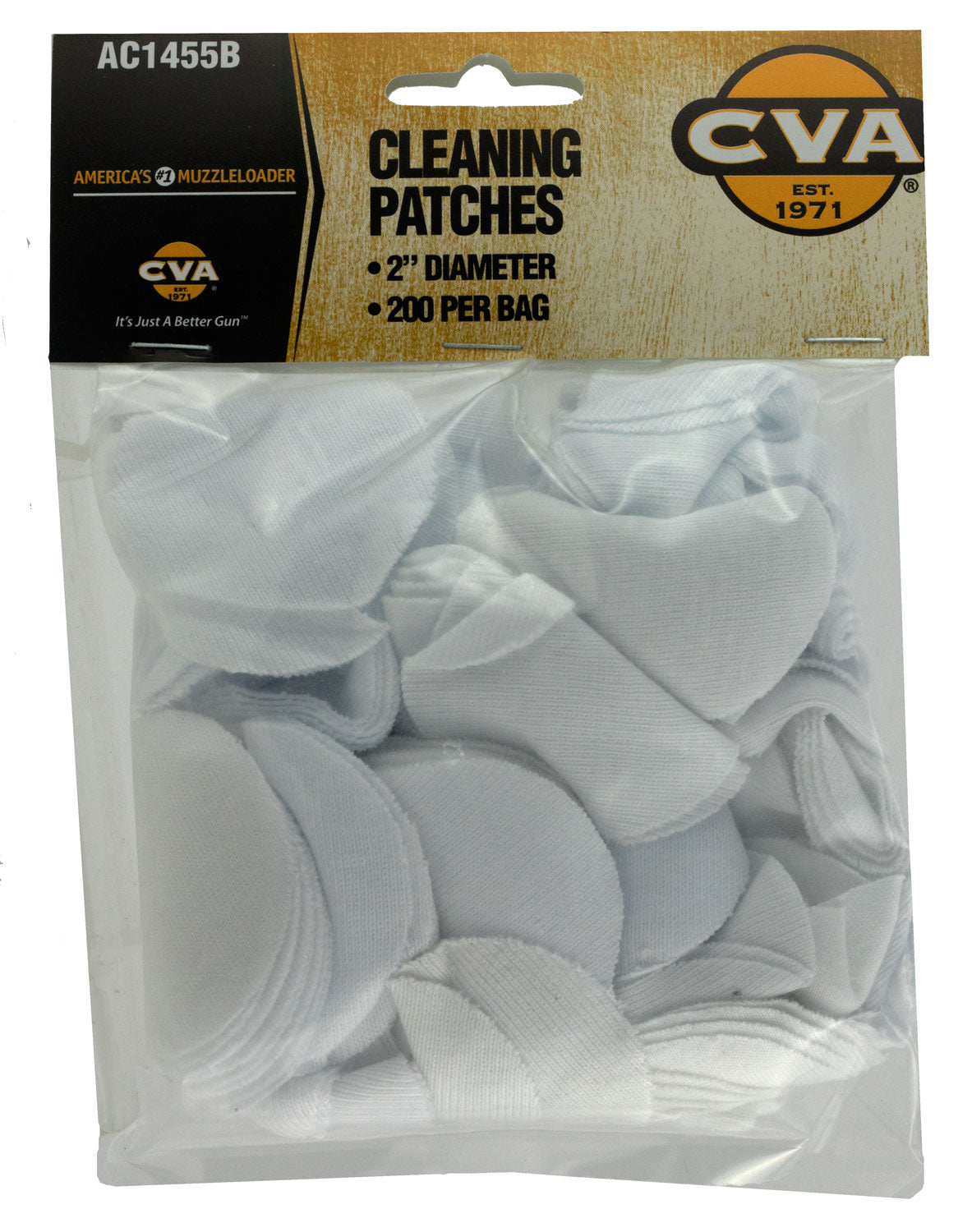 CVA AC1455B Cleaning Patches 2" Cotton 200 Per Pkg