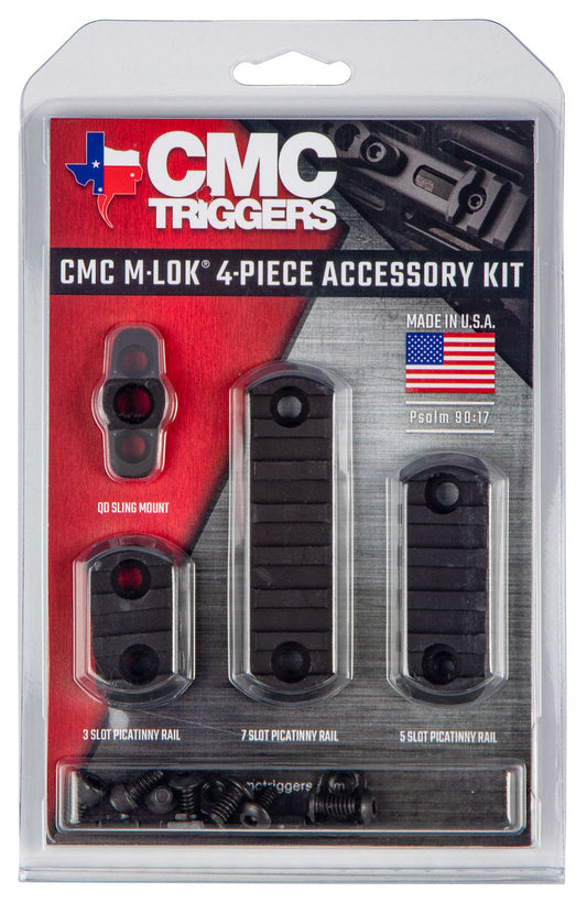 CMC Triggers 81724 M-Lok 4-Piece Accessory Kit Black Anodized