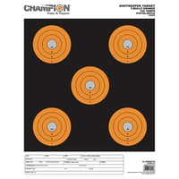 Champion Targets 45555 Shotkeeper 5" Bullseye Paper 100 Yds Pistol/Rifle Large Black/Orange 12 PK