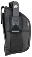 Bulldog FSN19 Extreme OWB Black Nylon Belt Loop/Clip Fits Auto W/Laser Or Light Fits 2-5" Barrel Ambidextrous