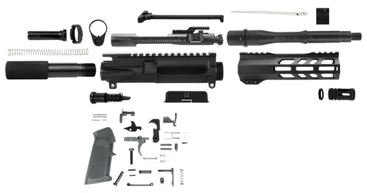 TacFire AR Build Kit 5.56x45mm NATO 7.50" Barrel Black For AR Platform