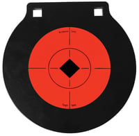 Birchwood Casey 47608 World Of Targets Double Hole 6" Black/Orange AR500 Steel Circle W/Crosshair & Diamond Hanging