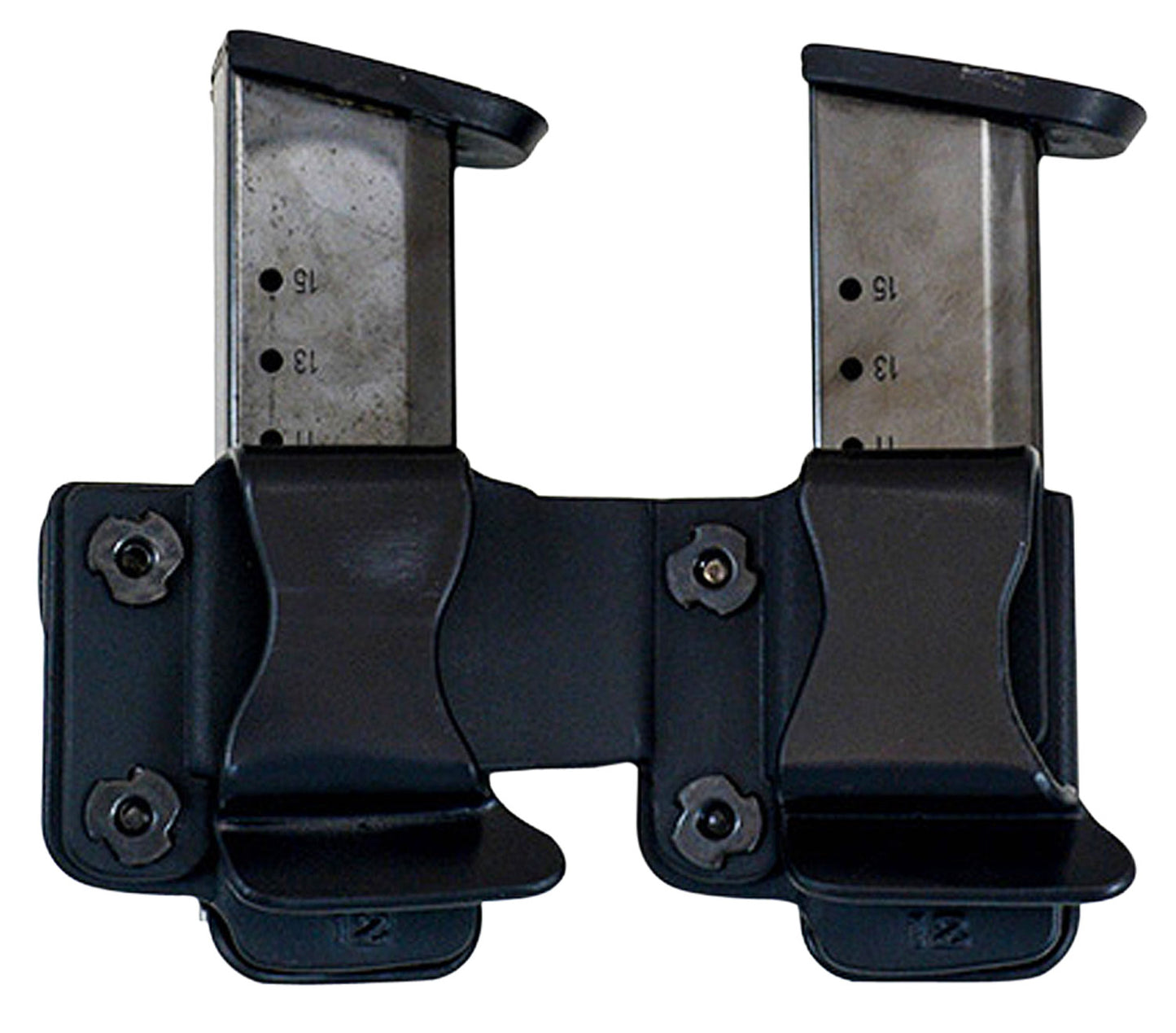 Comp-Tac C62312000LBKN Twin Mag Pouch Double Black Kydex Belt Clip Compatible W/ S&W M&P/Sig P320/Sig P229 Belts 1.50" Wide Right Hand