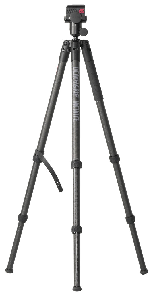 Bog-Pod 1163389 DeathGrip Infinite Tripod, Carbon Fiber With Black Finish, Ball Head Mount, Hybrid Foot & DeathGrip Clamping System