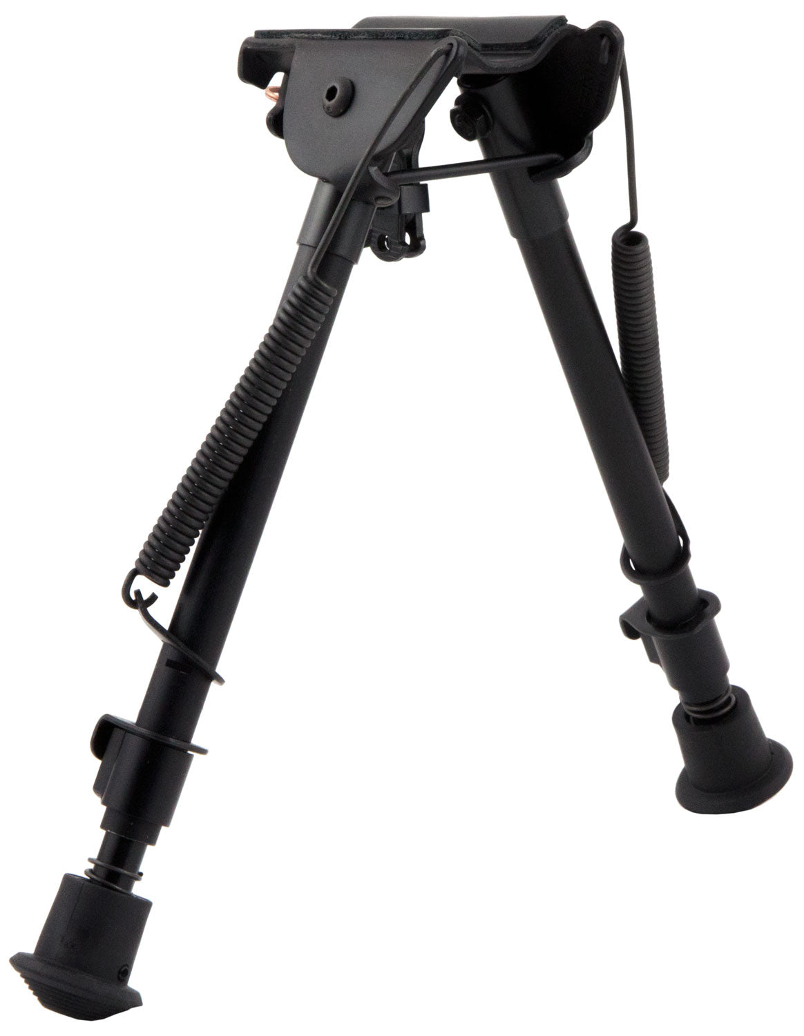 Harris Bipods LM1A2 Non-Swivel L Swivel Stud, 9-13", Black Steel/Aluminum, Notched Legs, Rubber Feet