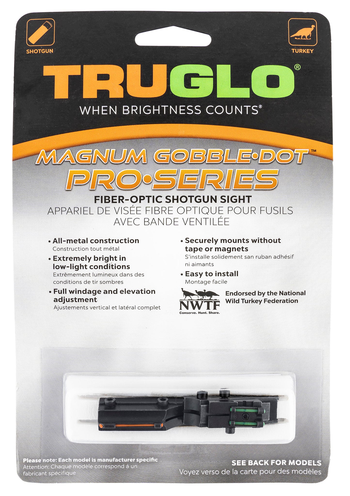 TRUGLO TG944B Pro-Series Magnum Gobble-Dot Universal Shotgun Sight