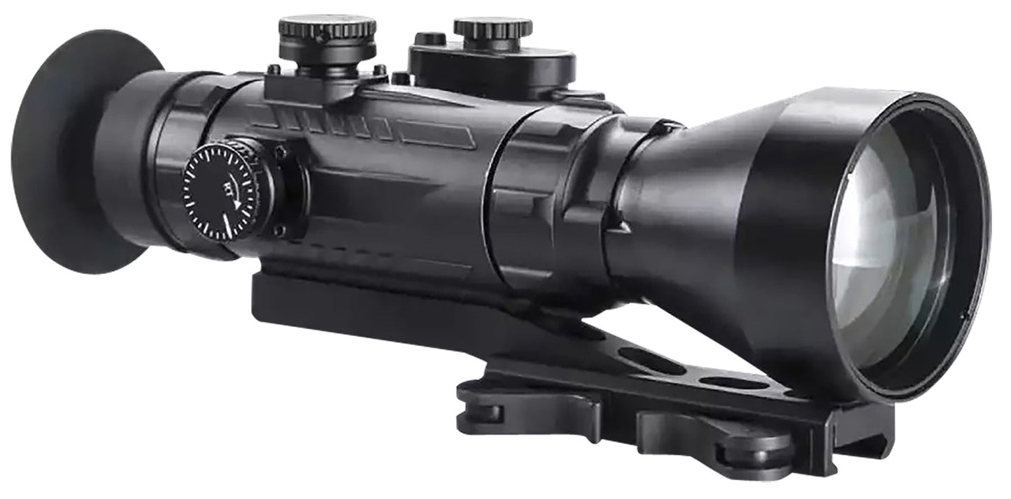 AGM Global Vision 15WP4423484111 Wolverine Pro-4 3AW1 Night Vision Rifle Scope Matte Black 4x70mm Gen 3 Auto-Gated White Phosphor Level 1 Illuminated Red Chevron W/Ballistic Drop Reticle