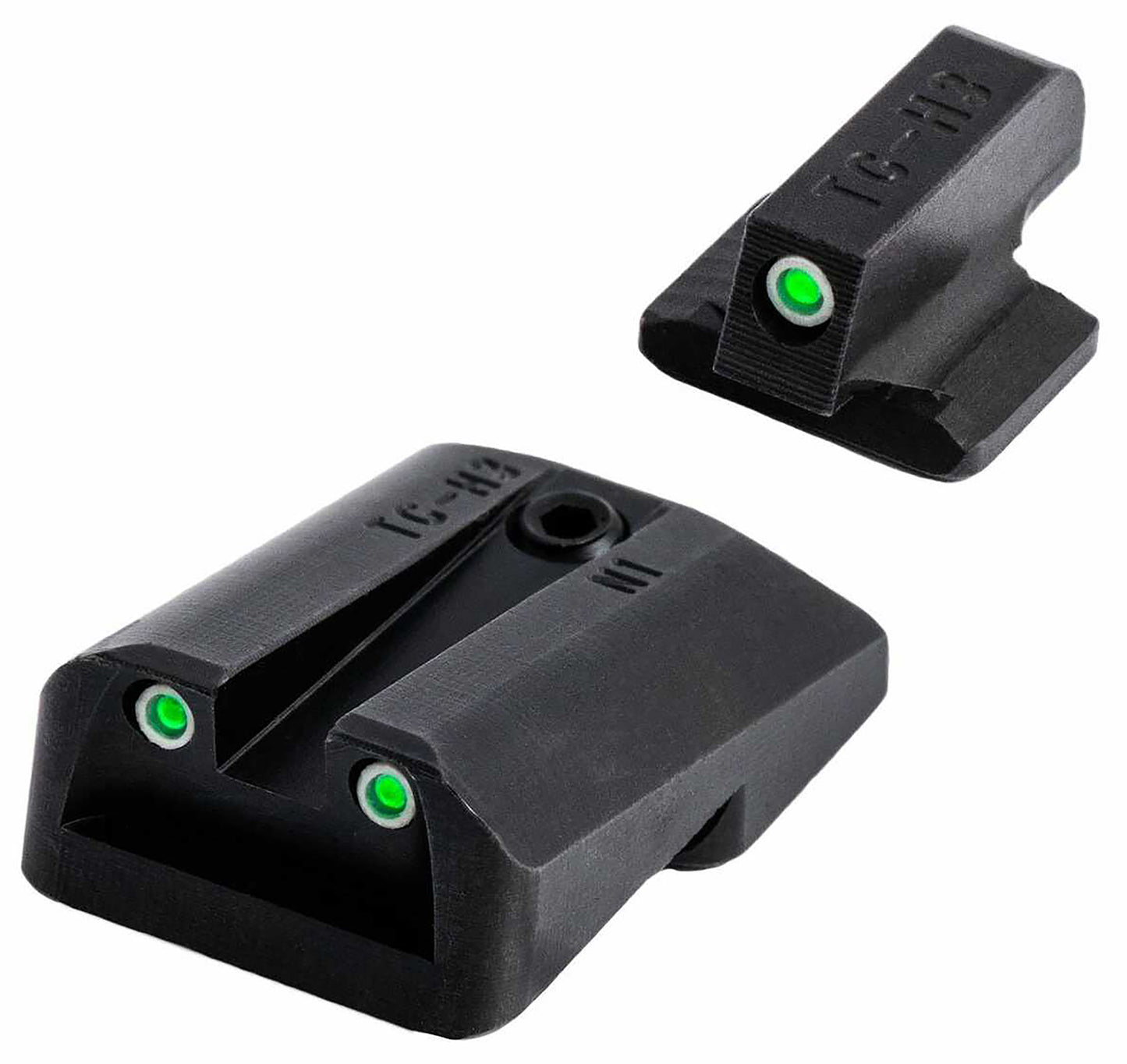 TruGlo TGTG231Z2W Tritium Pro Black | Green Tritium White Outline Front Sight Green Tritium Rear Sight