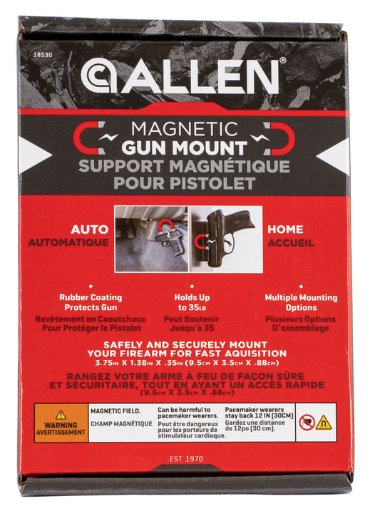 Allen 18530 Magnetic Handgun Mount Rubber Holds Handgun,Rifle,Shotgun