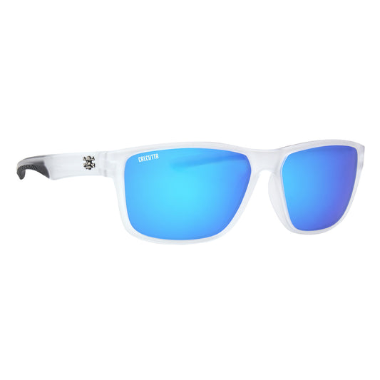 Calcutta JT1BMCSK Jetty Sunglasses Crystal Smoke Frame Blue Mirror Lens