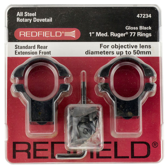 Redfield Mounts 47312 1 Inch Rings Matte Black Medium