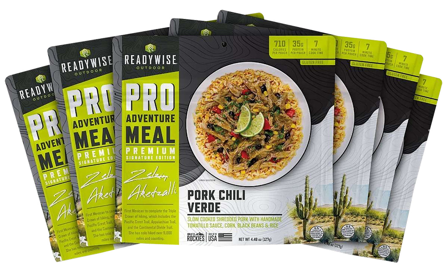 Wise Foods RW05191 Outdoor Food Kit Pork Chile Verde 6 Pack