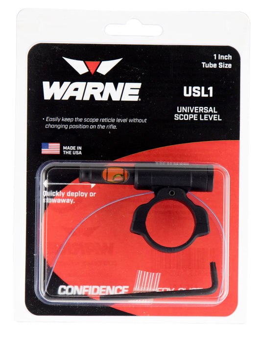 Warne USL34 Universal Scope Level 34mm Tube Diameter Universal Aluminum Black