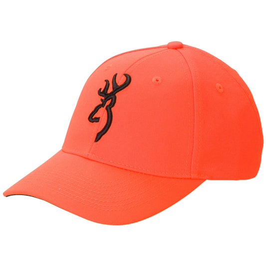 Browning 30840501 Cap Safety Orange 3D Buckmark Adjustable Hook And Loop