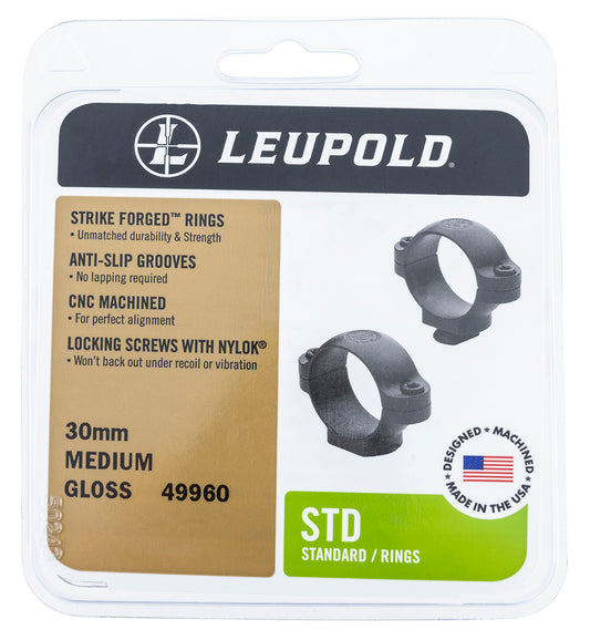 Leupold 49956 STD Scope Rings, 30mm Medium Matte