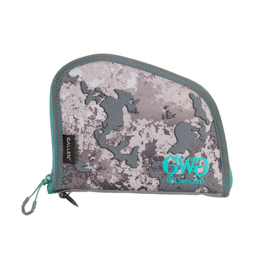 Allen Girls With Guns 918 In The Shade Handgun Case With Shade Camo Finish, Locking Zipper & Foam Padding 8" L