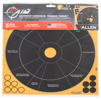 EZ-Aim 15248 Splash Reactive Handgun Trainer Adhesive Black / Orange 5 Pack