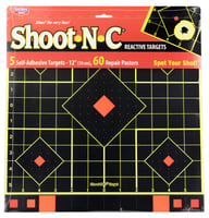 Birchwood Casey 34207 Shoot-N-C Reactive Target Self-Adhesive Paper Pistol/Rifle Multi Color 5-Diamond Includes Pasters 5 Pack