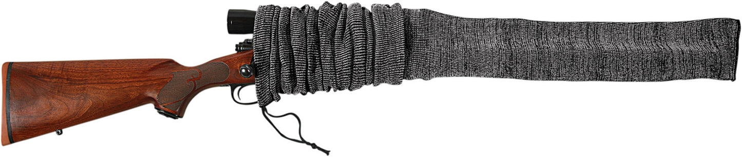 Allen 13105 Oversized Gun Sock Black/Heather Gray, Silicone Treatment & Drawstring Closure Fits Guns W/Large Scopes Up To 52"