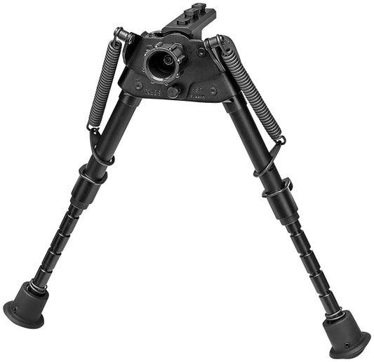 Harris Bipods S-BRMM-LOK Swivel BR M-LOK, 6-9", Black Steel/Aluminum, Notched Legs, Rubber Feet