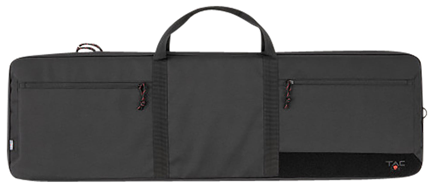 Tac Six 10835 Division Tactical Case Made Of Black 600D Polyester With Lockable Zippers, Workstation/Gun Mat, Storage Pockets & Carry Handle 42" L X 13" H X 2" W Interior Dimensions