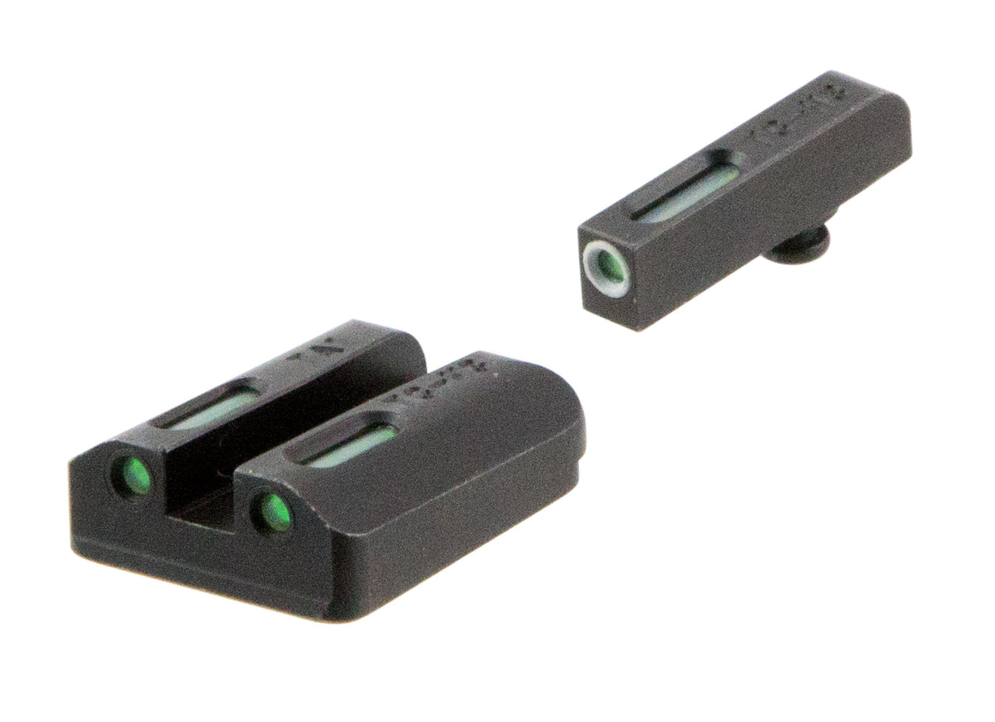 TruGlo TG13TA2A TFX Black | Green Tritium & Fiber Optic White Outline Front Sight Green Tritium & Fiber Optic Rear Sight